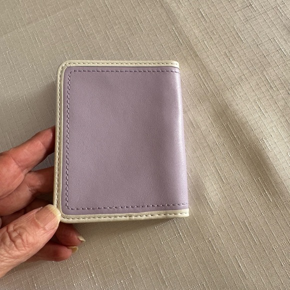 Coach Lavender and Cream Leather Travel Wallet - Picture 3 of 5